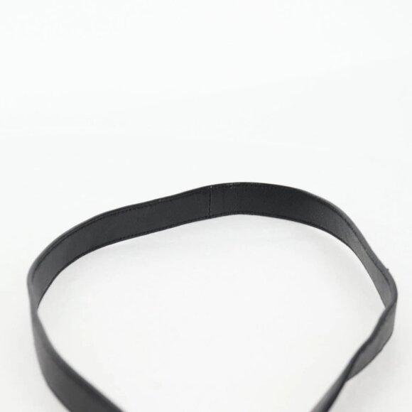 SAINT LAURENT Fringe Shoulder Bag Leather Black Gold Auth 121510M - Picture 10 of 16